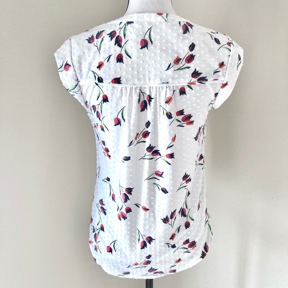 NWT Daniel Rainn - Rayli Split Neck Cap Sleeve Textured Knit Top Size XS - Picture 2 of 7